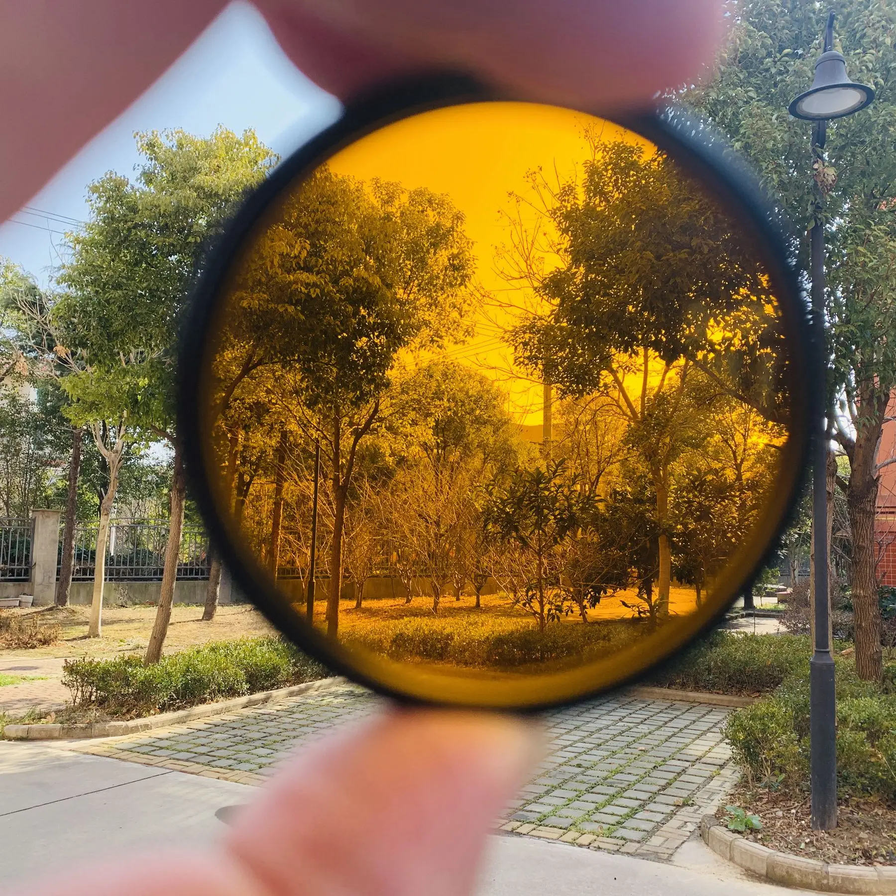 Runde Form 550nm Licht Orange Farbe IR Infrarot Lange Pass Filter Glas CB550 Für Kamera Fotografie Image