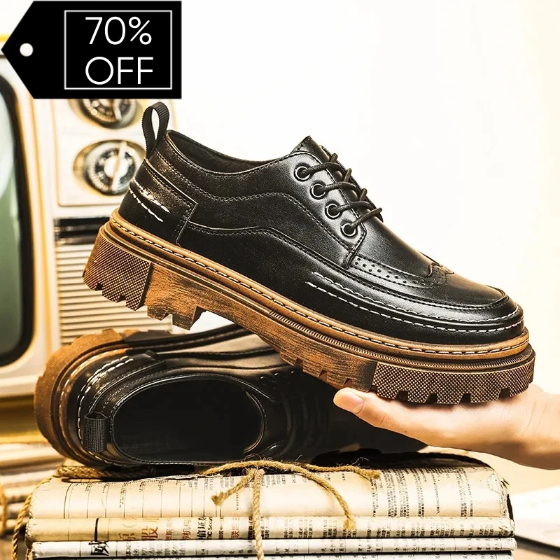 2026 Brock Lederschuhe, Neue Herren Business Formelle Lederschuhe, Modische und Vielseitige Retro Britische Stil Anzugschuhe