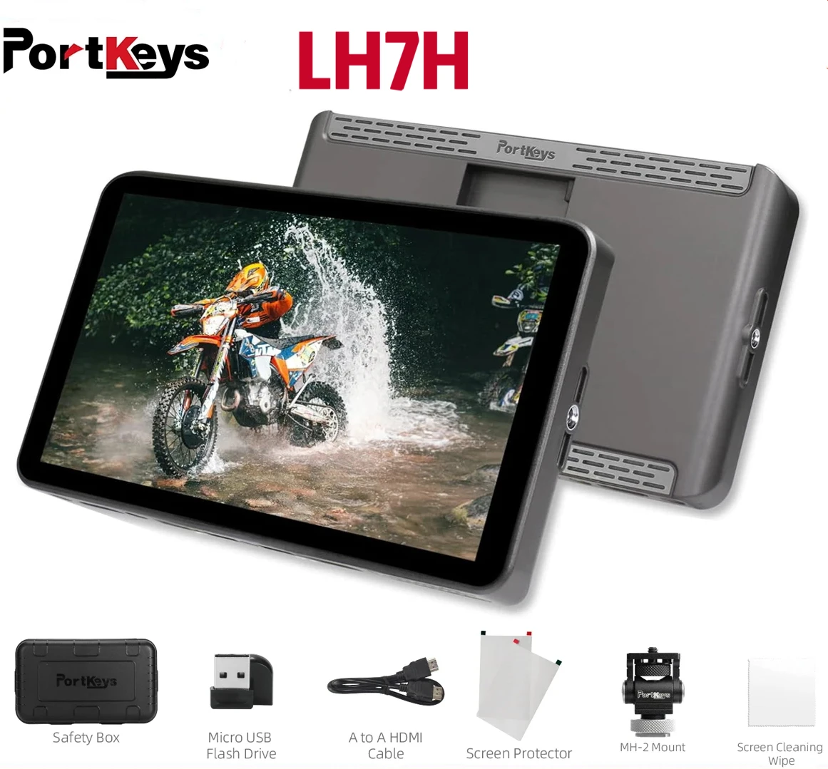 Portkeys LH7H Kamera-Feldmonitor, 7 Zoll, 1000 Nit, Touchscreen, 3D-LUT, ARRI, falsche Farbe, neues Spitzen für DSLR Image