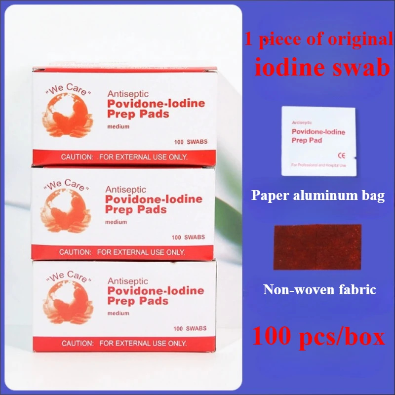 Jod-Desinfektions-Feuchttücher, Erste-Hilfe-Zubehör oder zum Reinigen und Desinfektion von Wunden und Abrieb beim Reisen Image