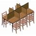 Jonti-Craft Berries® Wood 2 Panel Desk Privacy Panel in Brown | 14 H x 60 W x 30 D in | Wayfair 9534JC210