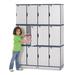 Jonti-Craft Rainbow Accents 4 Section 45.5" Wide Locker Wood in Brown/Yellow | 48.5 H x 45.5 W x 15 D in | Wayfair 4697JC112