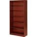 Lorell Standard Bookcase Wood in Brown/Red | 72 H x 36 W x 12 D in | Wayfair 89054