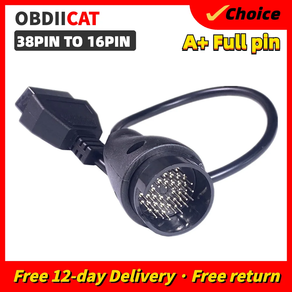 Connettore OBD2 completo da 38 pin a 16 pin per B-en-z 38 pin OBD2 16 pin femmina cavo connettore adattatore 38 pin per M-cer-des