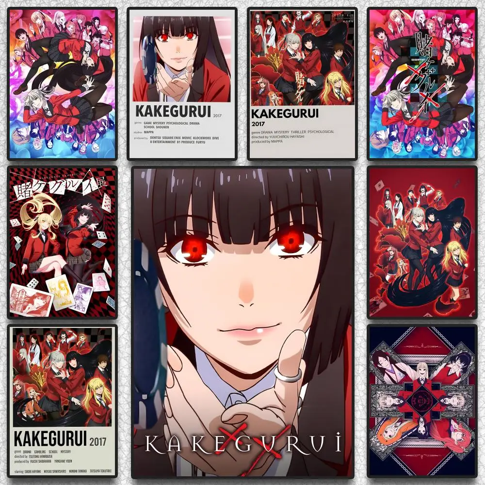 K-Kakegurui ANIME-Poster, selbstklebender Wandkunstdruck, wasserfest, für Zuhause, Wohnzimmer, Schlafzimmer, ästhetische Dekoration Image