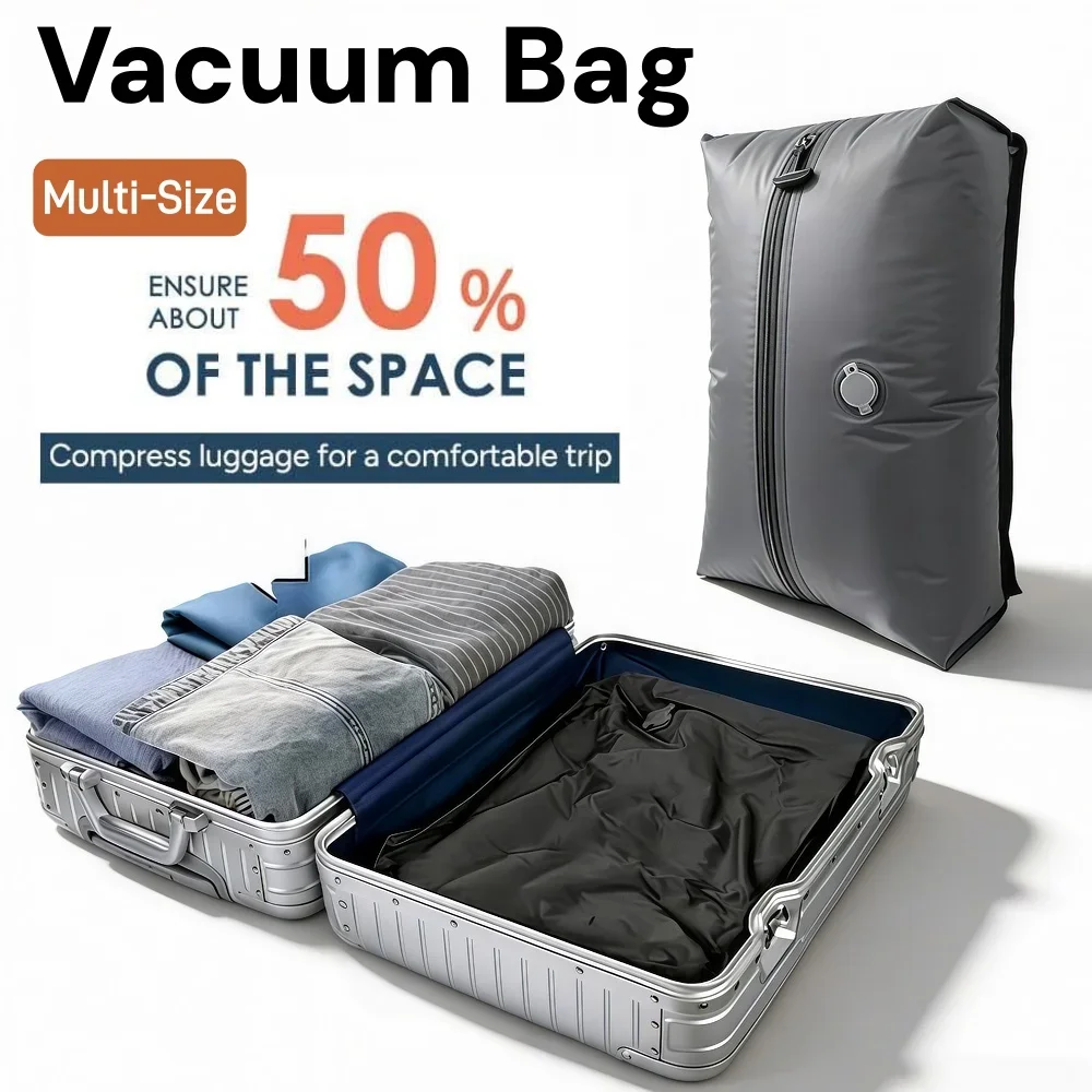 Vakuum-Aufbewahrungsbeutel, Reiseutensilien, Koffer, Kleidungsorganisator, Verpackungsbeutel, praktisches Zubehör, Kompressionsverpackungswürfel Image