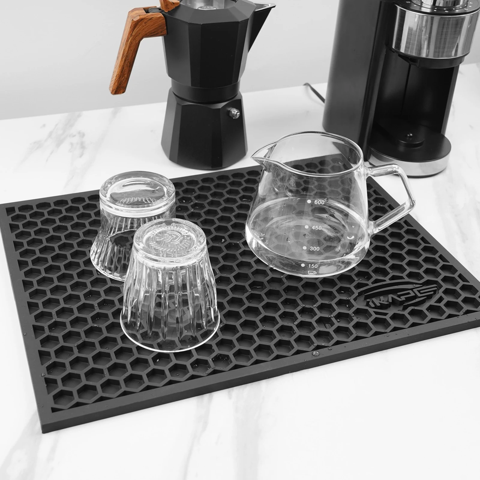 Ikape trocknende Kaffee maschinen matte, multifunktion ale Wasserfilter matte, leicht zu reinigen, langlebig, geeignet für Kaffee-und Tee zubehör Image