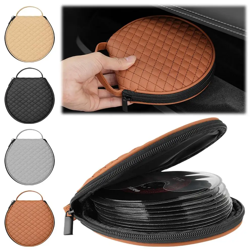 Tragbare CD-/DVD-Tasche mit 20 Kapazitäten, PU-Leder, Tragetasche für CD-Discs, staubdicht, schützende Aufbewahrung für Auto, Zuhause, Büro