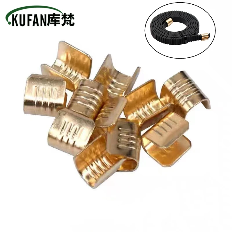 10PCS GT2 Zahnriemen Kupfer Schnalle Schwarz Offene Timing Gummi Gürtel X Y Achse 3D Drucker Teile Breite 6mm für Ender3 Ender5 CR10 Image