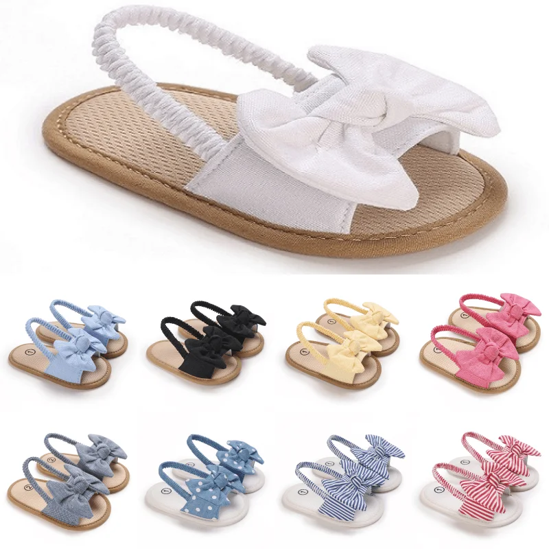 Sommer-Sandalen für Babys, Jungen und Mädchen, 0–18 Monate, für den ersten Schritt, dicke, weiche Sohlen, mehrfarbig, bequem, für Neugeborene, optional Image