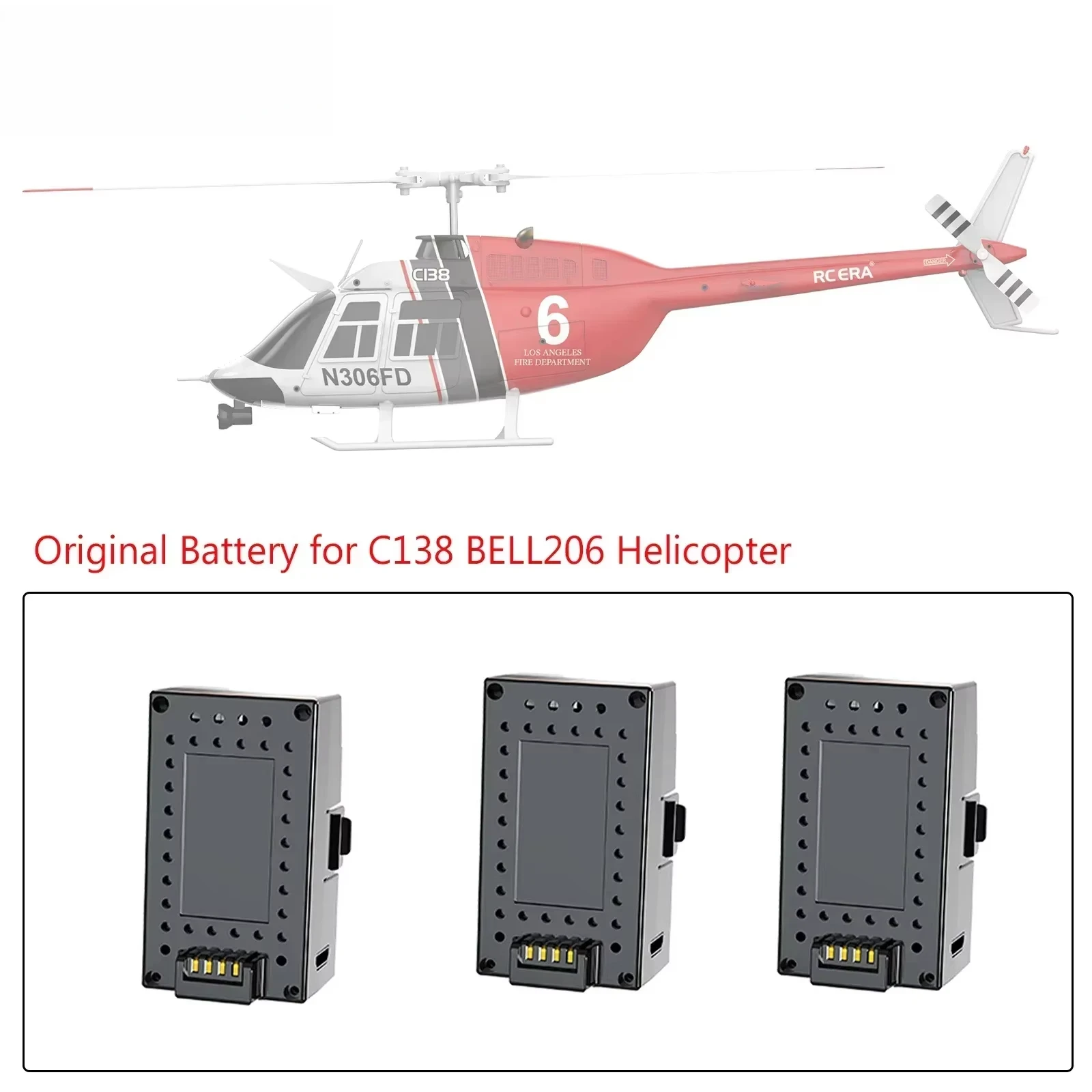 Original RC ERA C138 BELL 206 Hubschrauber 7,4 V 350 mAh LiPo Batterie für C138 BELL206 RC Hubschrauber Ersatzteile Image