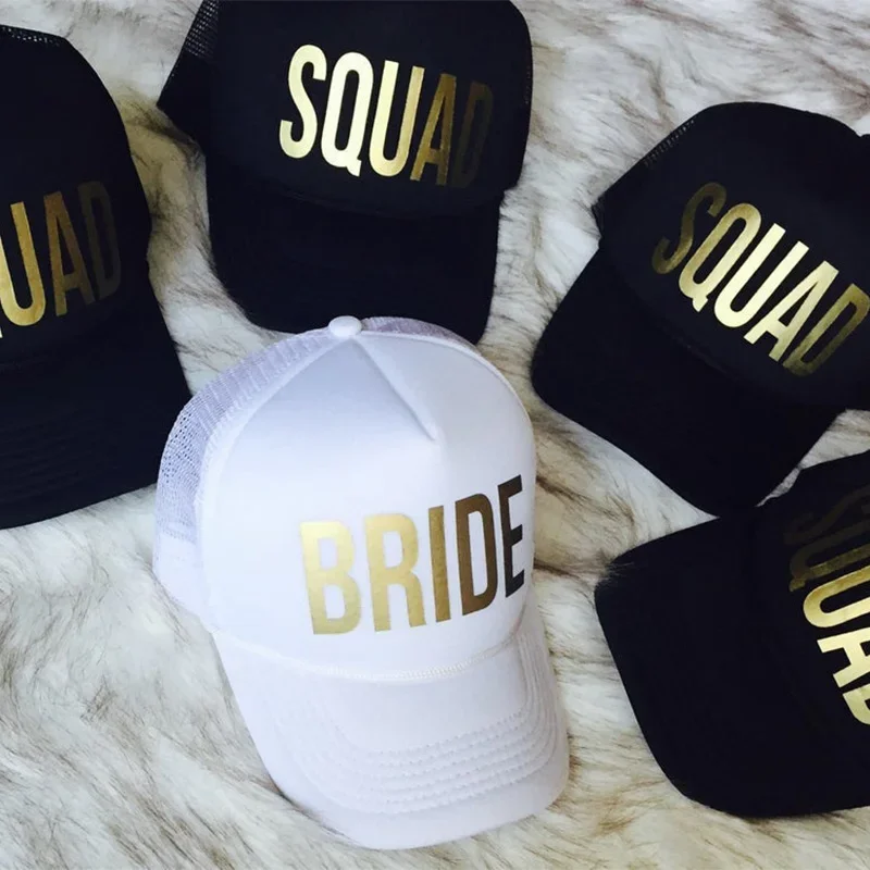 Team Braut Brautjungfer Hut Haargummi Armband Ring Schleier Schärpe Krone Tiara Bachelorette Junggesellinnenabschied Hochzeit Brautparty Dekoration Image