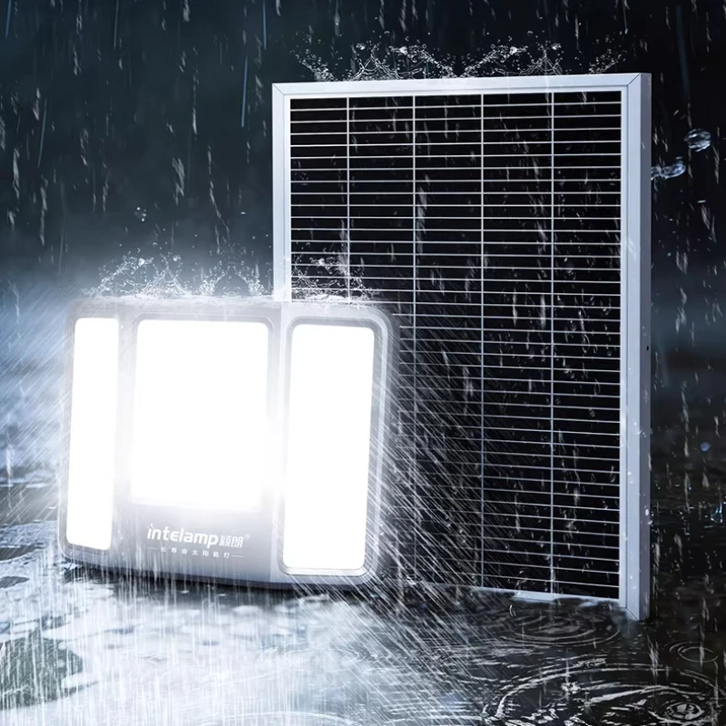 Intelamp 268LED Solar-Sicherheitsleuchten für den Außenbereich, sonnenlichtbeständig, wasserdicht, 3 Farbmodi, Solar-Flutlicht-Wandleuchte für Garten, Hof, Garage solarleuchte außenbereich solarlampe