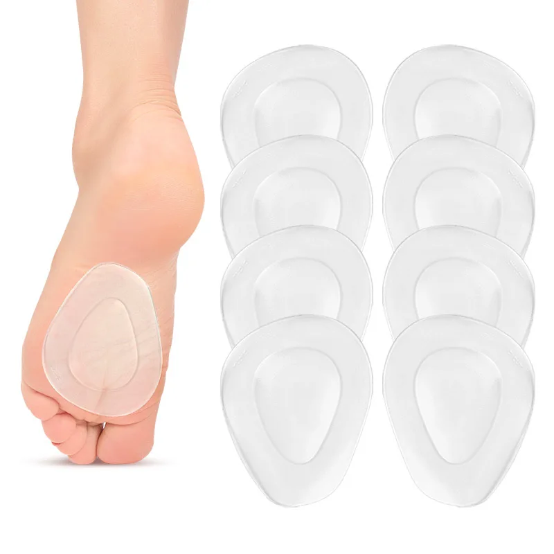 1 Paar Rutschfeste Silikon-Gel-Einlagen für Plantarfasziitis Gel-Halbeinlegesohlen für Damenschuhe Vorfuß-Einlage für High Heels Image