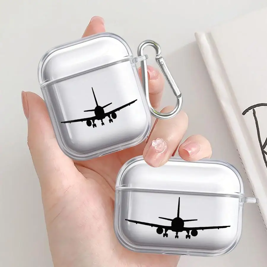 Transparente Kopfhörerhüllen für Airpods 2 Pro2 1 3 Pro3 Pro 4 The Airplane Image