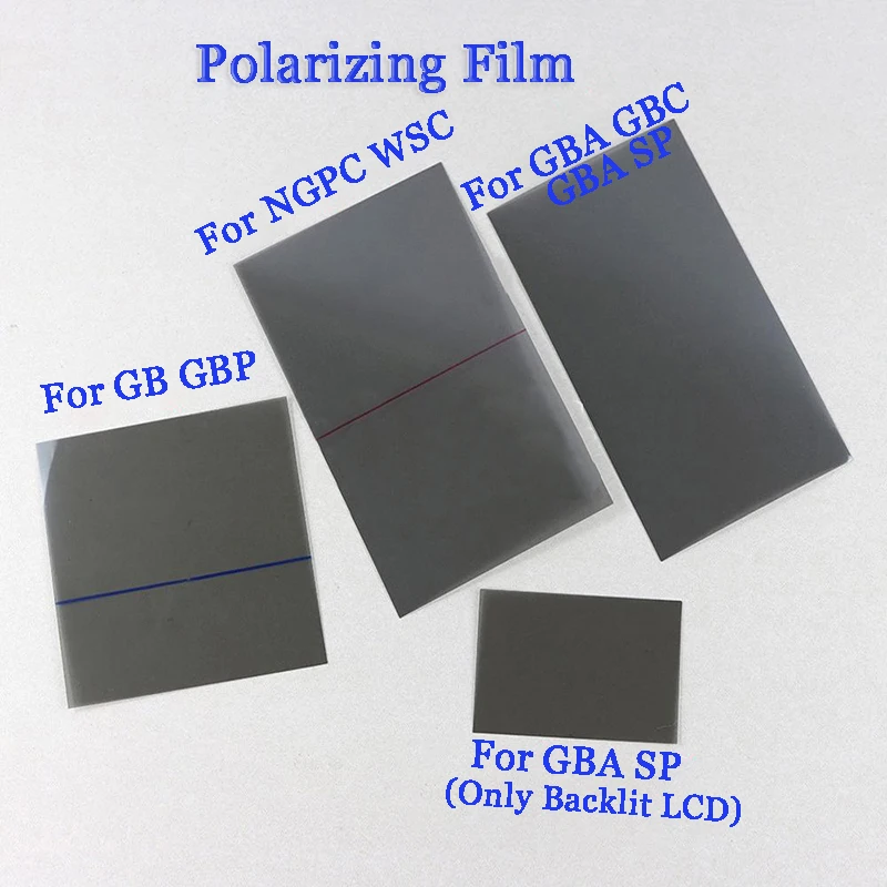 1 Stück Polarisierter Polarisationsfilter-Film für Gameboy GB DMG GBP Polarisierend für GBA GBC GBA SP NGPC WSC Hintergrundbeleuchteter Bildschirm-Film Image
