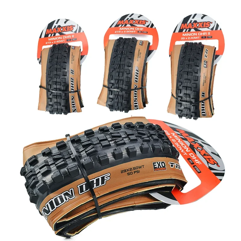 1 Stück MAXXIS 29 Tubeless MTB-Reifen 27.5*2.3 27.5*2.4 27.5*2.5 29*2.4 29*2.5 29*2.6 DHF DHR EXO TR Gelbe Seitenwand Mountainbike-Teile