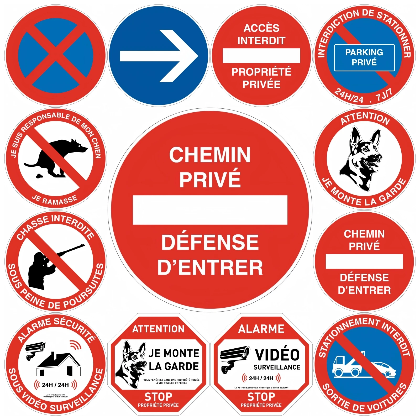 Kein Schild, Straßen-Metallschild, Video-Alarm, verbesserter Zugang, privater Eigentum, Achtungshund, kein Eingabe, kein Parken, Drehen, Blechschild zur Warnung Image