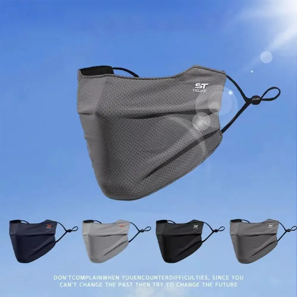 Gesichtsmaske, winddichte Gesichtsbedeckung, Sturmhaube, Thermo-Gesichtsmaske, atmungsaktive, wiederverwendbare Sonnengesichtsmaske, Eisseide, Sonnengesichtsmaske zum Einkaufen Image