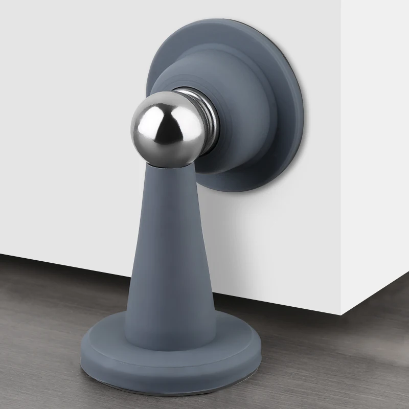 Starker Saugnapf-Türstopper aus Silikon: Bohrfreier Anti-Kollisions-Bodenschutz für Zuhause und Schlafzimmer Image