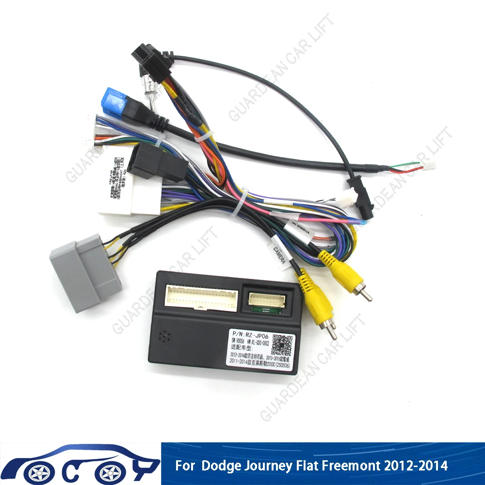 16pin Auto Stereo Kabelbaum Adapter Decoder für Dodge Journey Fiat Freemont Sprung Android Stromkabel mit Canbus Box Image