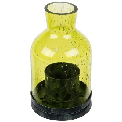 Sterno 80136 4 1/2" Green Glass Lantern Liquid Candle Holder