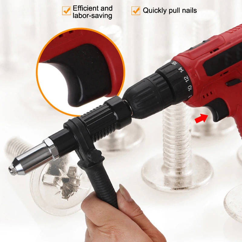 2,4mm-3,2mm-4,0mm-4,8mm Nieten Werkzeuge Hause Nieten Maschine Für Elektrische Bohrer Nieten Maschine elektrische Niet Pistole Adapter Image