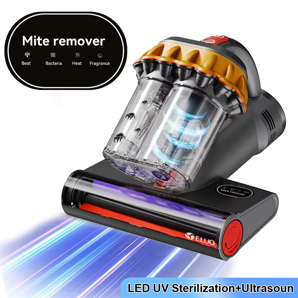 Bettstaubsauger mit UV-Desinfektion für Matratzen, Kabelgebundener Staubsauger mit Zyklonfilterung für Staub, Tierhaare und Matratzen Image