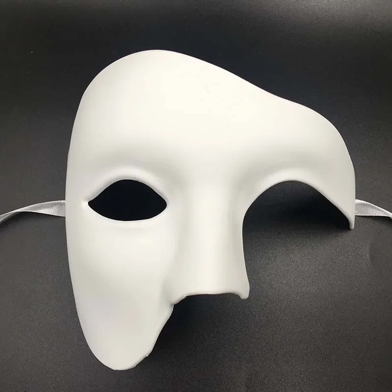 Elegante Venedig halbe Gesichtsmaske PVC Punk Phantom Maskerade Cosplay Maske Karneval Kostüm Requisiten Weihnachten Prom Masken halbe Augenmaske Image