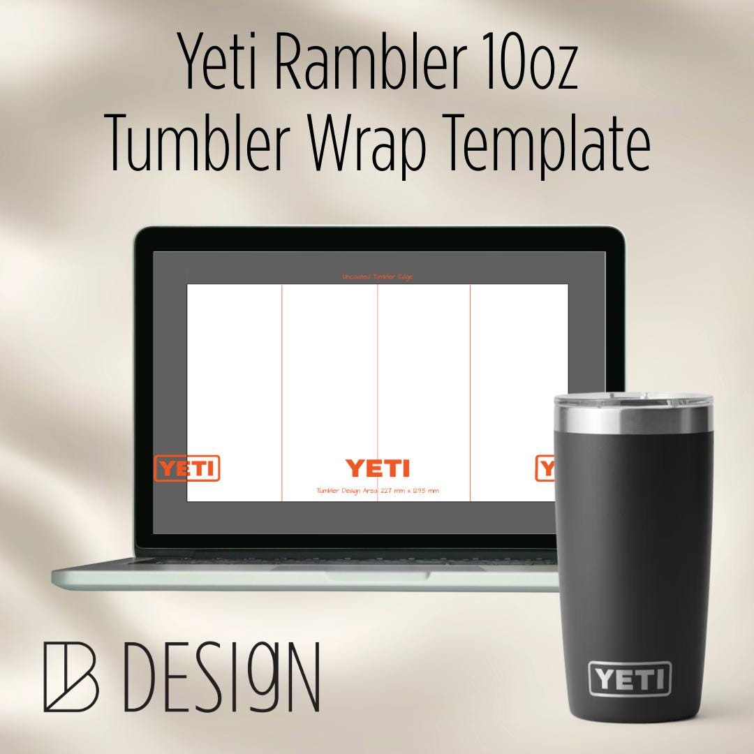 Modello per la personalizzazione del bicchiere termico Yeti Rambler da 10 oz / File SVG e XTool XCS per incisione laser / Incisione rotativa (Download