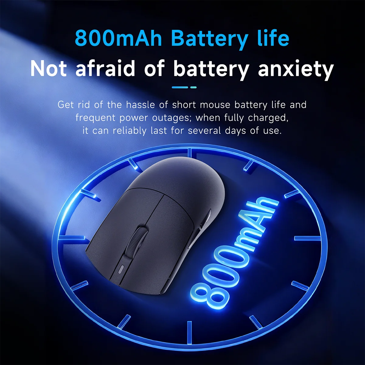 AJAZZ AJ139P V3 Mc Magnetische Basis 800mAh Akkulaufzeit Kabellose Gaming-Maus Geeignet für Gaming und Büronutzung Image
