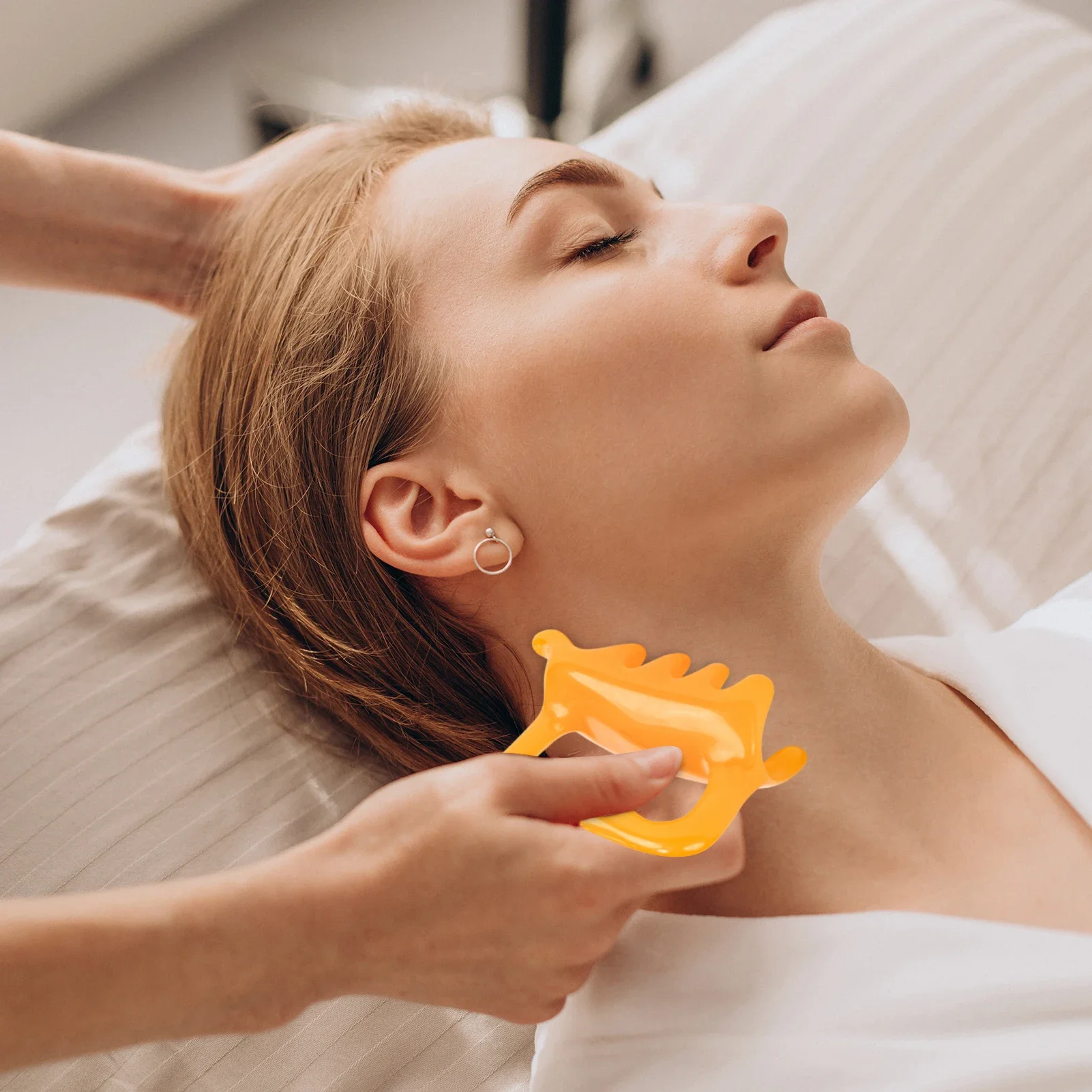 Großes Faszien-Massagegerät: Schulter- und Nackenmassagestab mit Doppel-Druckpunkt-Massagefunktion für manuelle Triggerpunkt-Massage Image