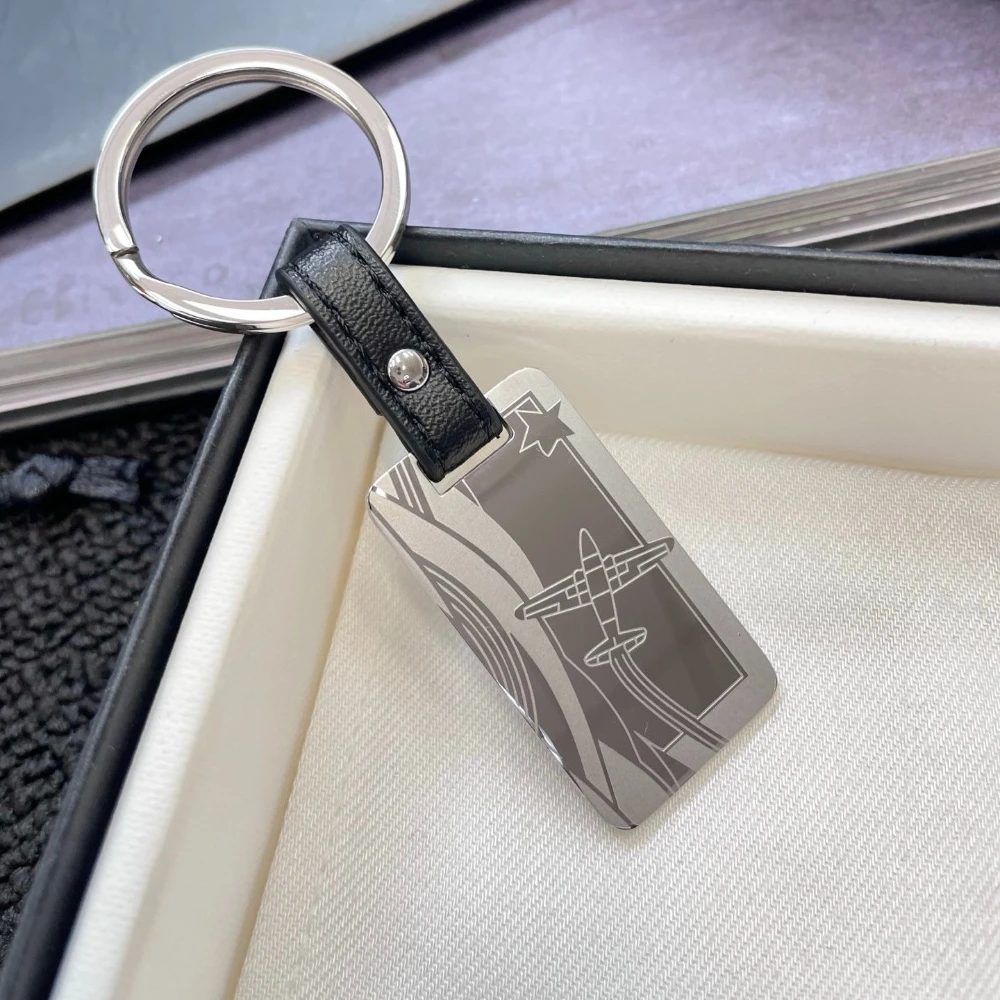 Neuer Schlüsselhalter aus Edelstahl, Luxuriöser Schlüsselanhänger mit Polierter Oberfläche, Metall-Schlüsselring, Auto-Schlüsselhalter, Taschenanhänger, Hochwertiges Geschäftsgeschenk Image