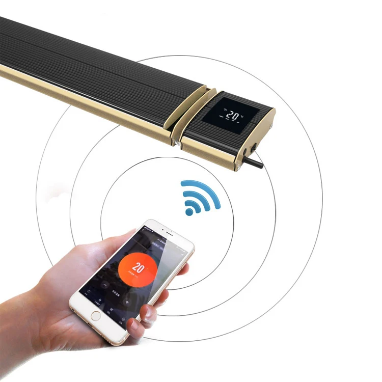 WLAN-Steuerung LCD-Display Schnelle Terrassenheizung Einfache Heimnutzung Langwelliger Elektrischer Infrarot-Heizstrahler für Yoga-Studio 220V