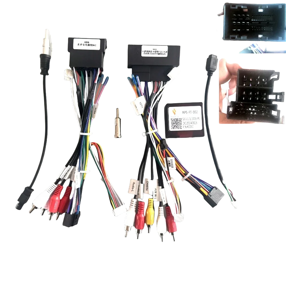 16-poliger Auto-Kabelbaum-Adapter, Canbus-Box, Decoder, Android-Radio-Stromkabel für Fiat Ducato RP5-FT-002 Image