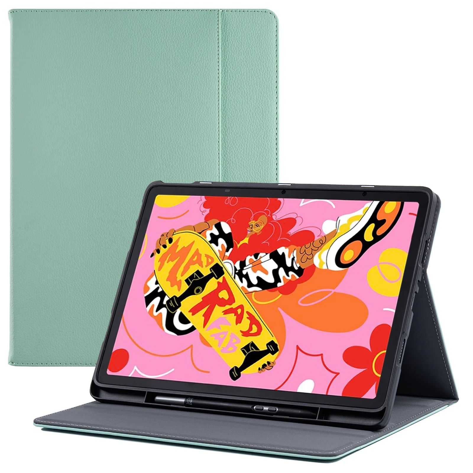 Hülle für XPPen Magic Drawing Pad 12.2, Standfuß mit mehreren Betrachtungswinkeln, PU-Lederhülle mit Stifthalter, Tasche, automatische Schlaf-/Wachfunktion Image