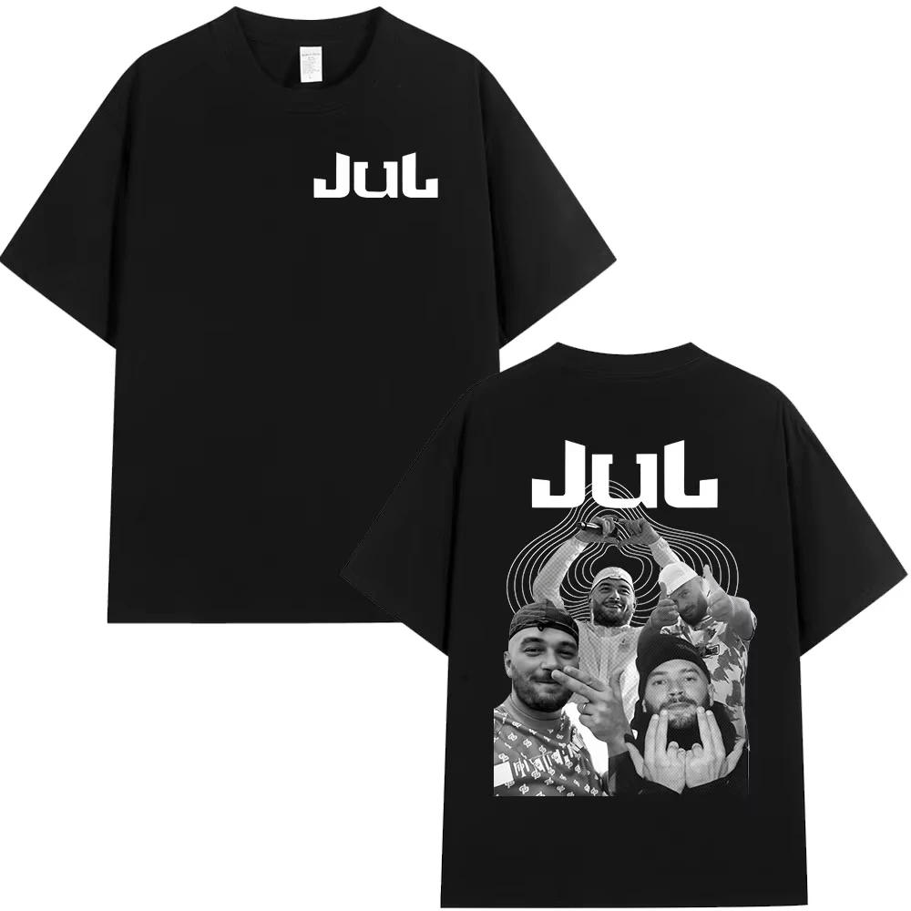 Rapper Jul Alubm Grafik-T-Shirt für Männer und Frauen, Modische Hip-Hop-T-Shirts, Lässiges Kurzarm-T-Shirt, Streetwear