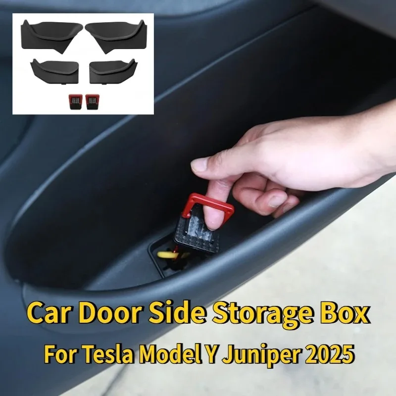 Türseitige Aufbewahrungsbox für Tesla Model Y Juniper 2025 – Grifftasche, Armlehnen-Organizer für Fahrer und Beifahrer, Ablagefach, Container Image