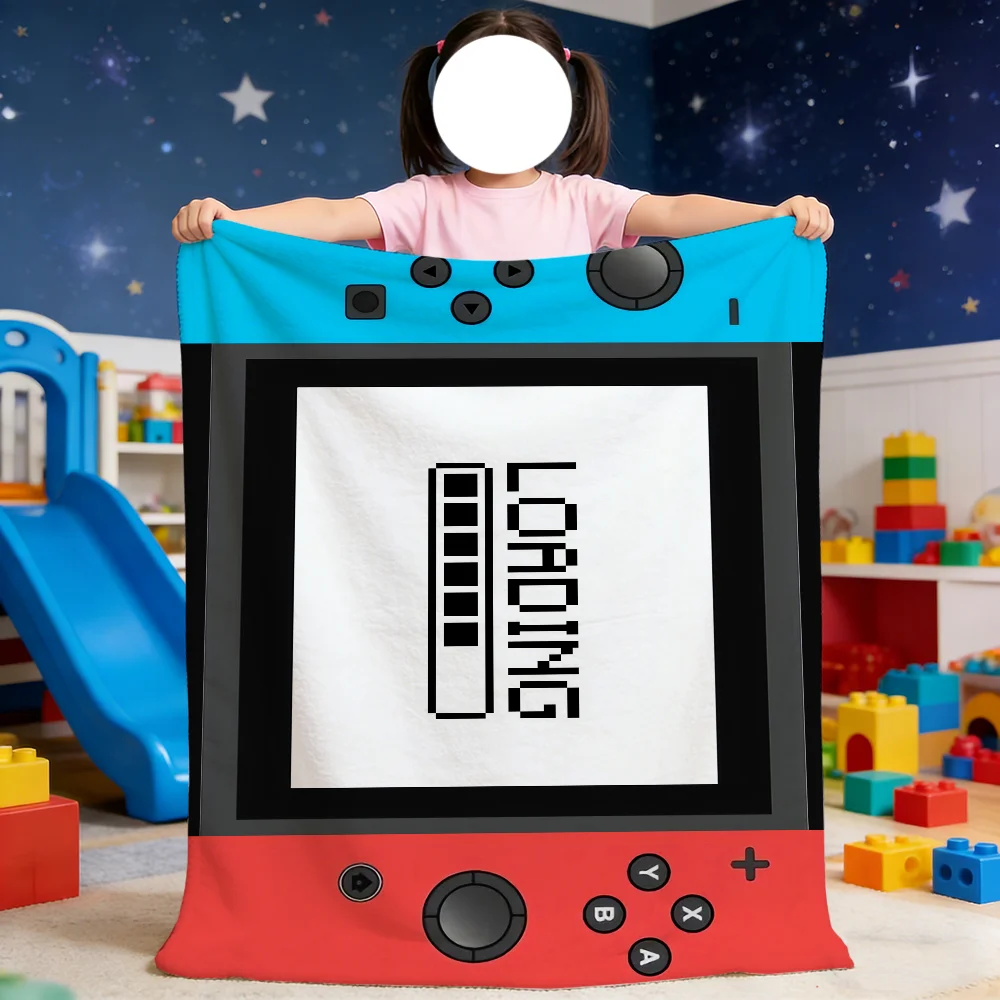 Decke für die Konsole, weiche Überwurfdecke, Esports für Gamer, Spiele, Picknick, Kinder, Bett, Sofa, Zuhause, Schlafzimmer, gemütlich, Gaming, warm, bequem