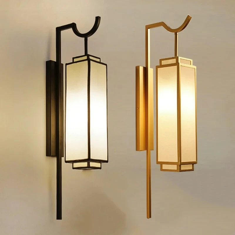 Neue Chinesische Nachttischlampe Schlafzimmer Wandlampe Einfache Antike Hotel Ganglampe Wohnzimmer Retro Neue Chinesische Korridor LampDecoration