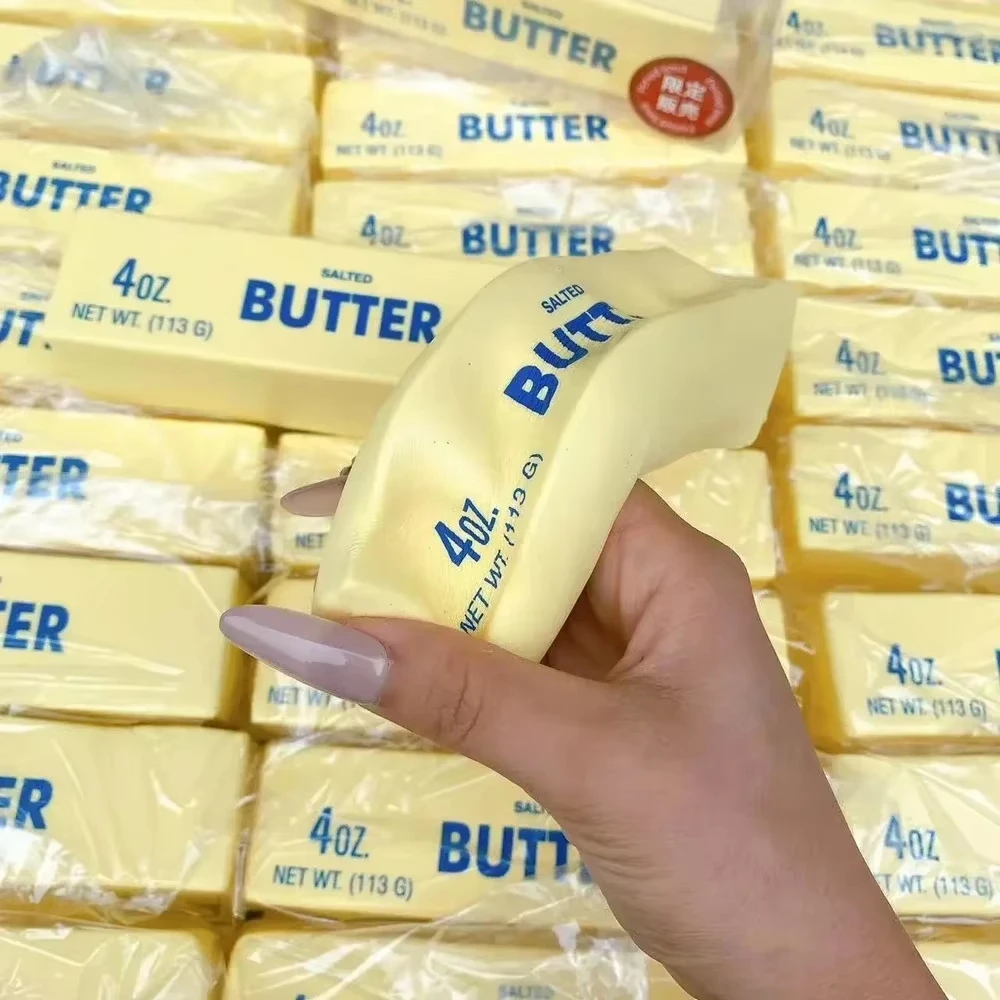 2026 Neuer Butter-Stick Squishy Fidget Toy – Elastischer Käse-Stick, lustiges Quetsch-Scherzspielzeug zur Stress- und Angstlinderung für Freunde Image