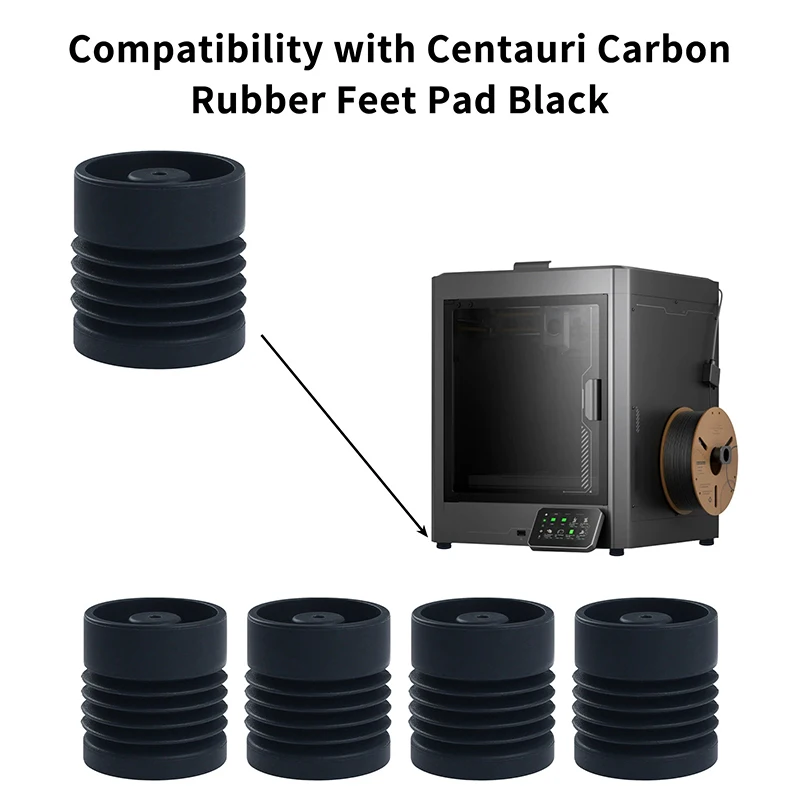(Sommer6) 1/4 Stück Anti-Vibrationsfüße für Elegoo Centauri Carbon 3D-Drucker, weiche und elastische Füße, Ersatzteile für 3D-Drucker Image