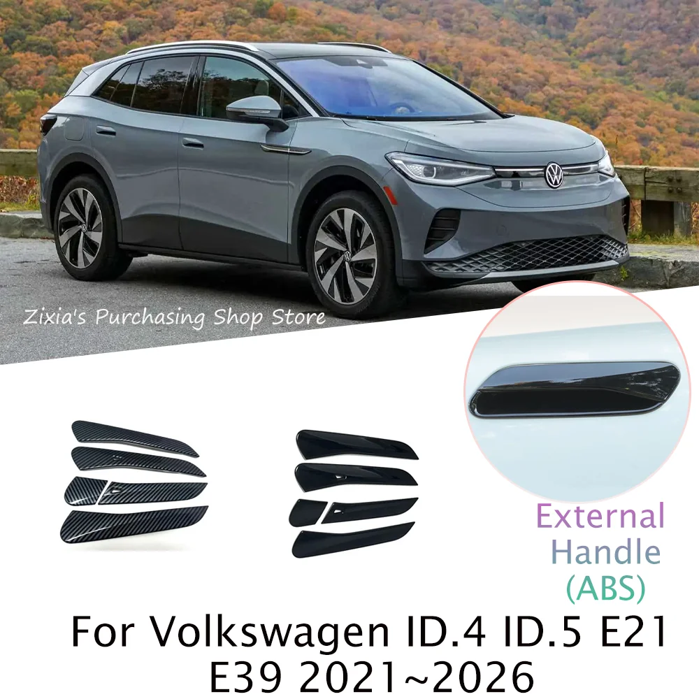 Für Volkswagen VW ID.4 ID.5 E21 E39 2021 ~ 2026 2022 2023 2024 2025 Auto Türgriff Schützen Abdeckung Anti-scratch Dekorative Zubehör Image