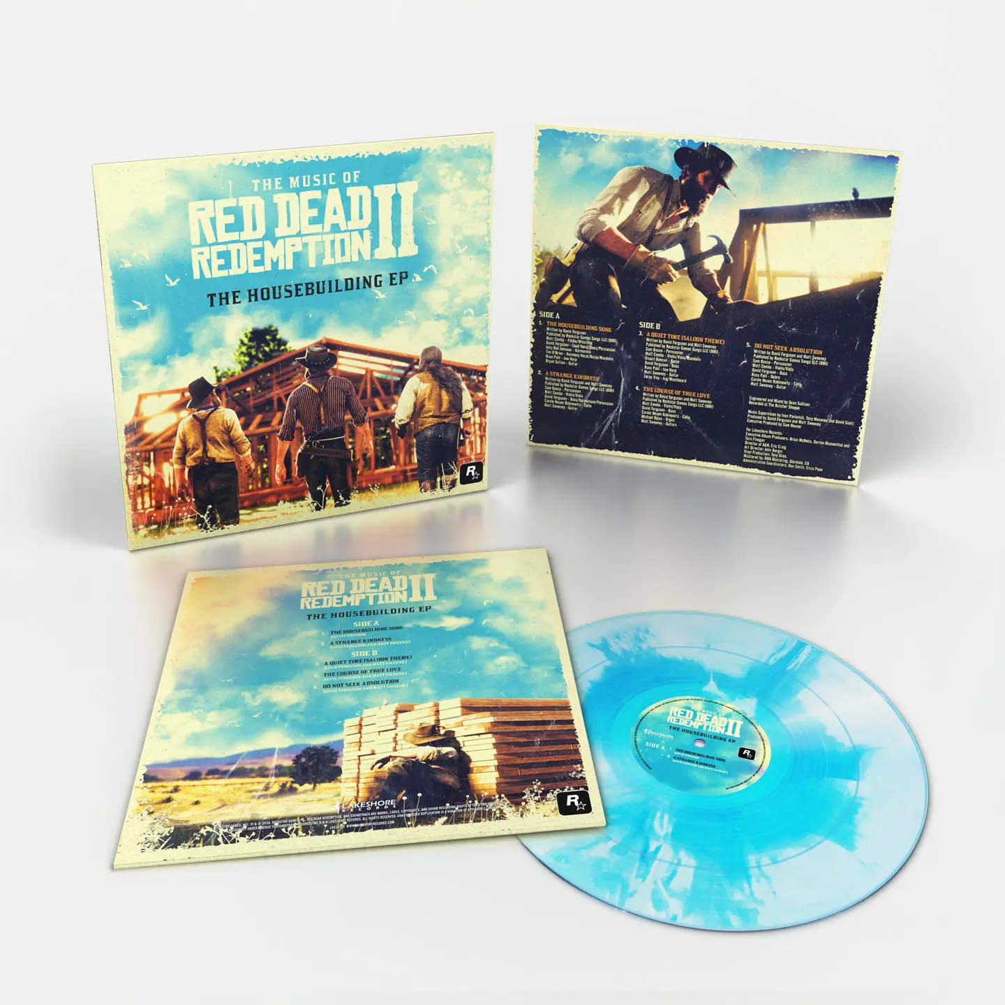 Red Dead Redemption 2 Offizielles Vinyl-EP - Limitierte Auflage Blaues Vinyl-Soundtrack