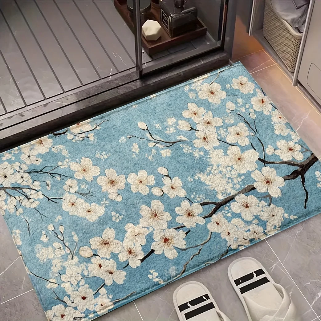VIKAMA Beautiful Garden Carpet Blossom Doormat Soft Kitchen Rug Welcome Mat Rug For Bedroom Carpet For Live Room Bathroom Mat