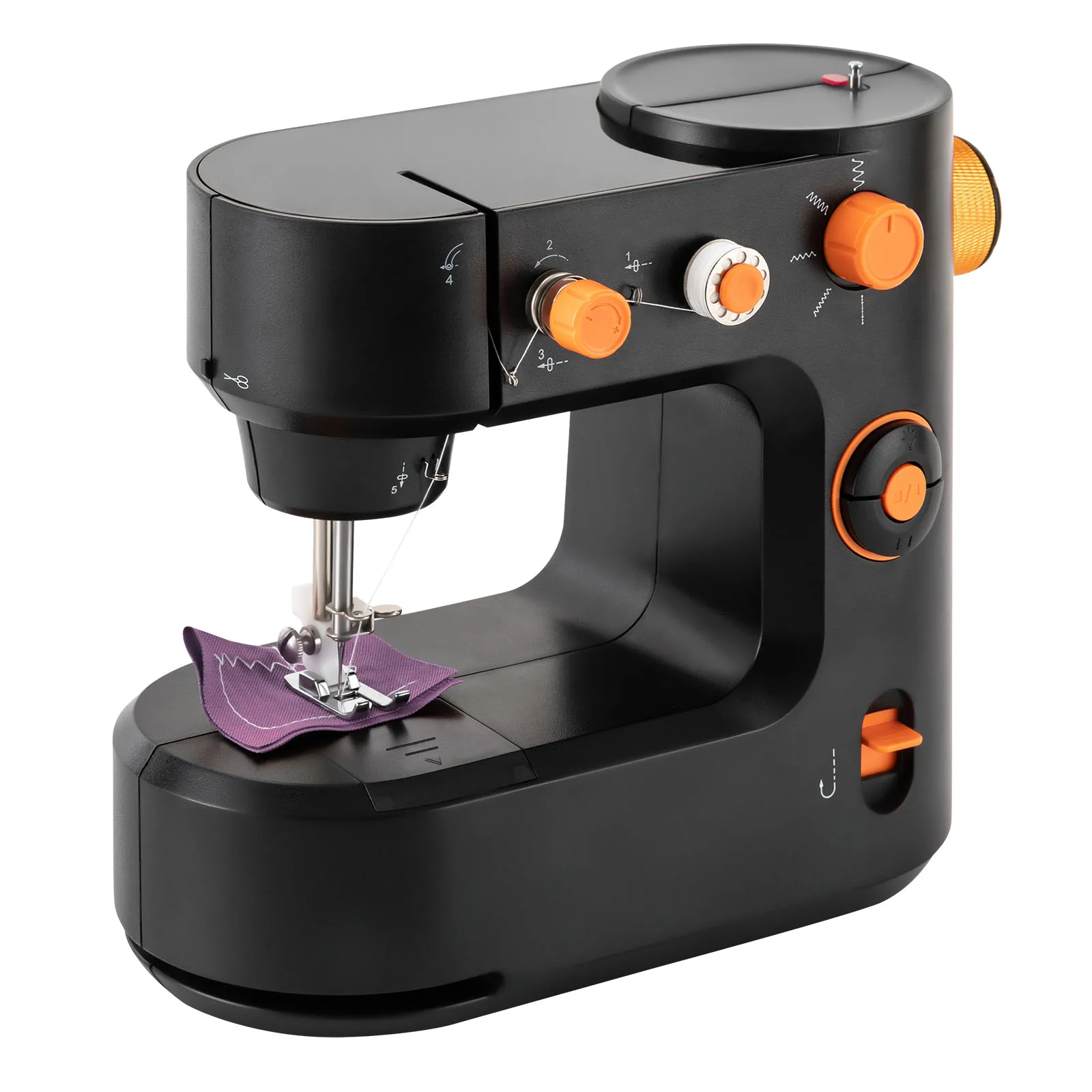 Mini machine à coudre électrique | Machine à coudre portable de bureau pour débutants | Machine à coudre 5 points pour vêtements pour animaux de compagnie DIY