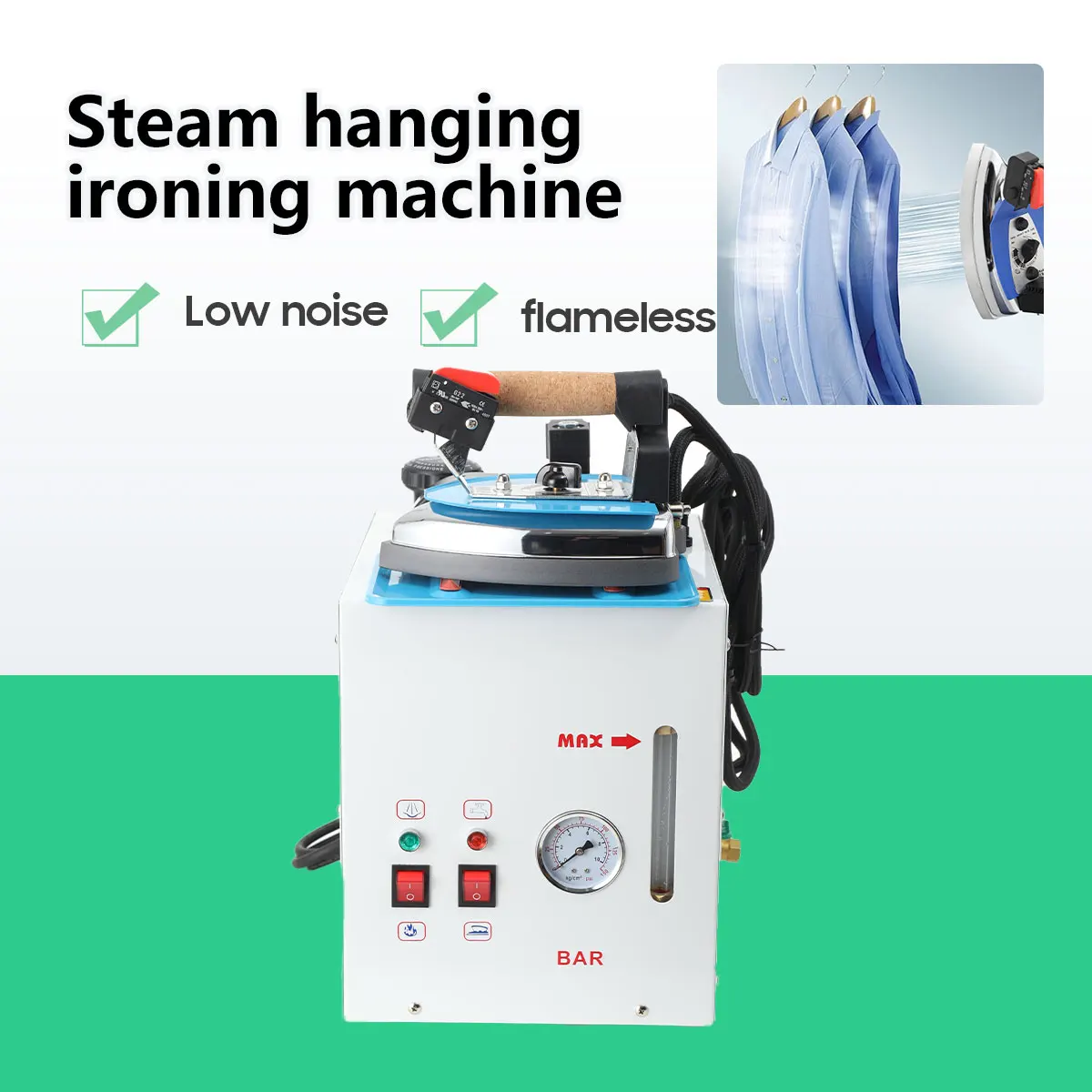 Fer à repasser à vapeur domestique 2250W, machine à repasser les vêtements, générateur de vapeur 220V, système de repassage avec réservoir d