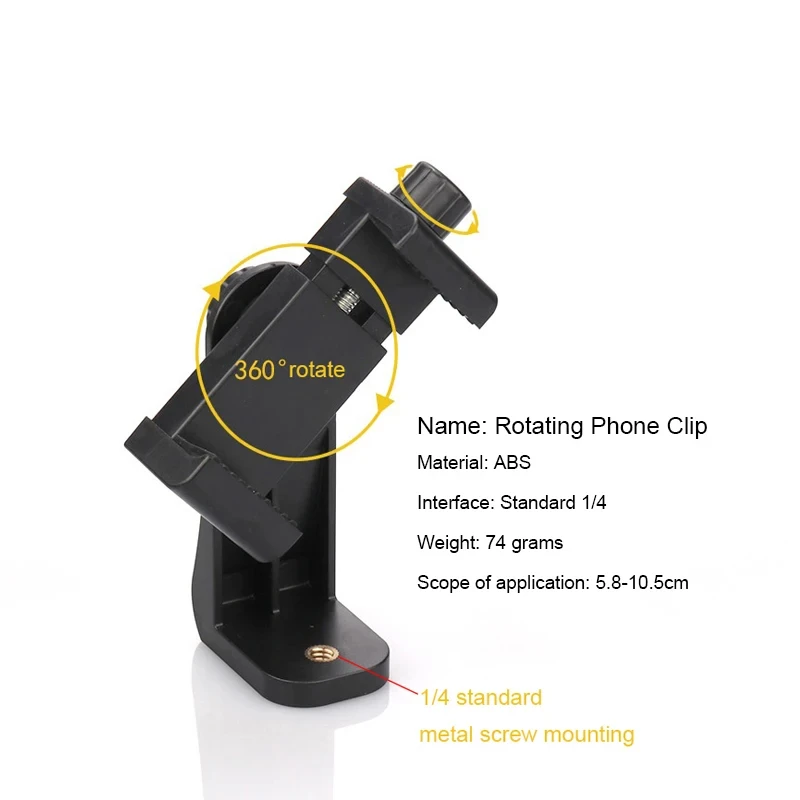 Universelles Handy-Stativ, geeignet für iPhone, Samsung Smartphone, Stativ mit Blitzschuh-Adapter für Aufnahmen. Image