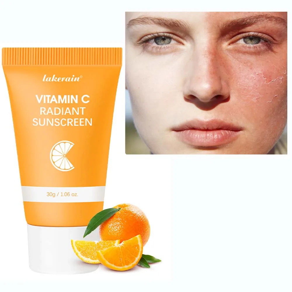 SPF 30 Gesichtscreme Gesichtsprimer Vitamin C Feuchtigkeitspflege Schützt die Haut vor UV-Strahlen Sonnencreme Hydratisierend Aufhellend Make-up Grundierung Image