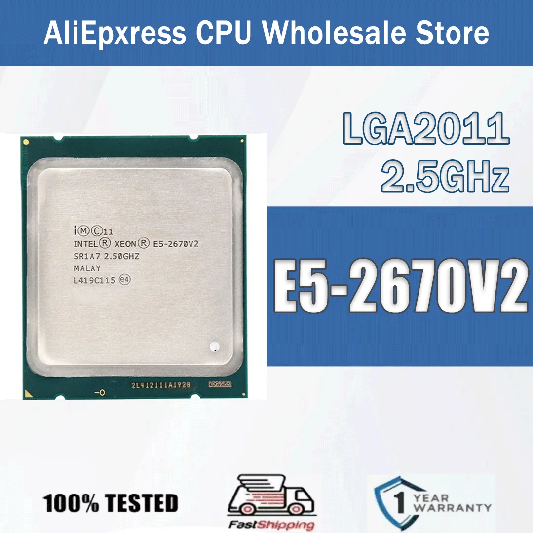 Intel Xeon E5-2670V2 2,5 GHz 10 Kerne 20 Threads 25 MB 22 nm 115 W E5 2670V2 Computer CPU Prozessor Server E5 2670 V2 Paket LGA 2011 Image